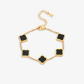 Marina Roca Pulsera trévol estilo Celine – Negro