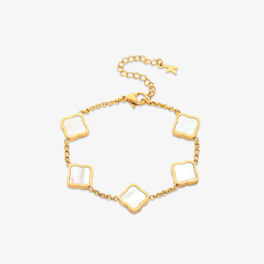 Marina Roca Pulsera trévol estilo Celine – Blanco – photo 3