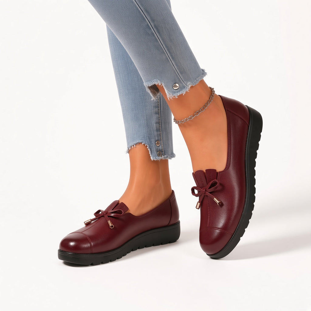 Anamartinezmadrid Estefanía | Mocasines Suaves con Lazo y Puntas Doradas – photo 6