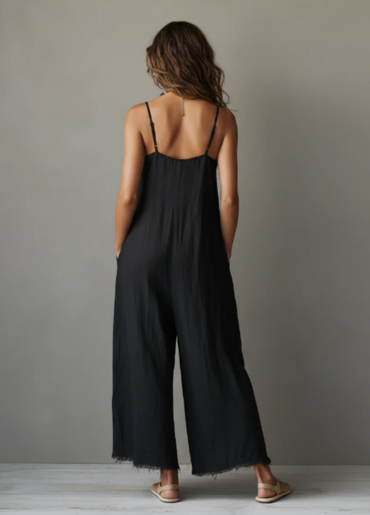 Marina Roca Léa | Mono minimalista de lino para mujer – photo 5