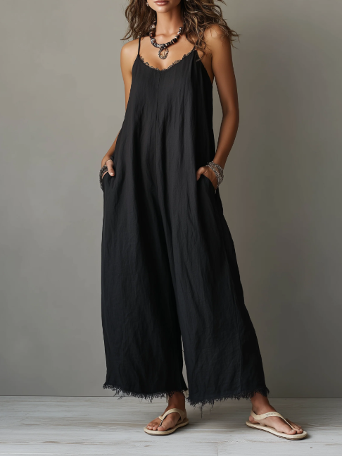 Marina Roca Léa | Mono minimalista de lino para mujer – photo 2