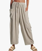 Marina Roca Ember | Pantalones de Pierna Ancha Sin Esfuerzo – Topo – photo 3