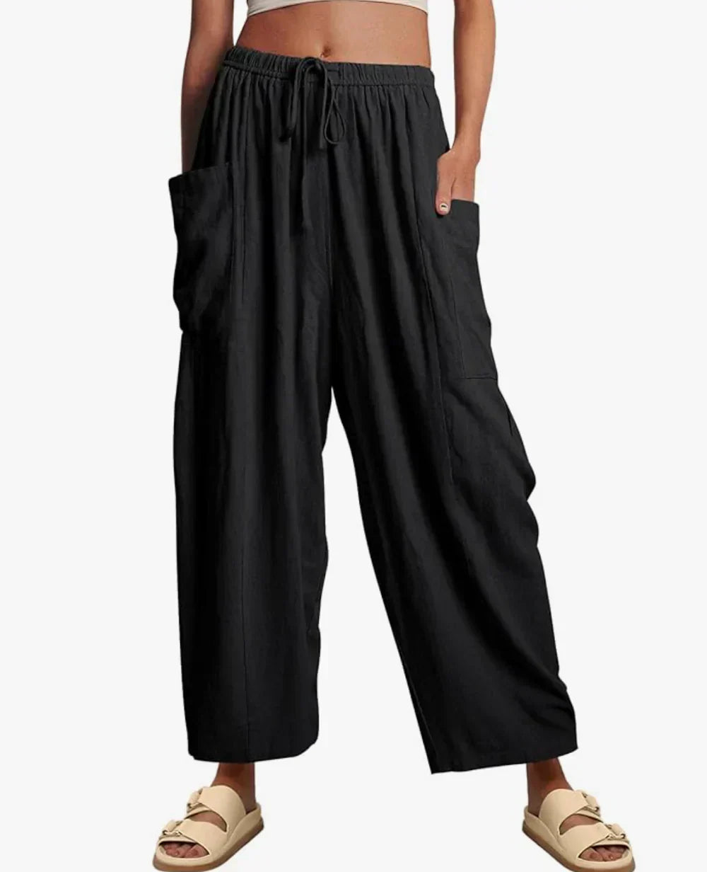 Marina Roca Ember | Pantalones de Pierna Ancha Sin Esfuerzo – Negro – photo 7