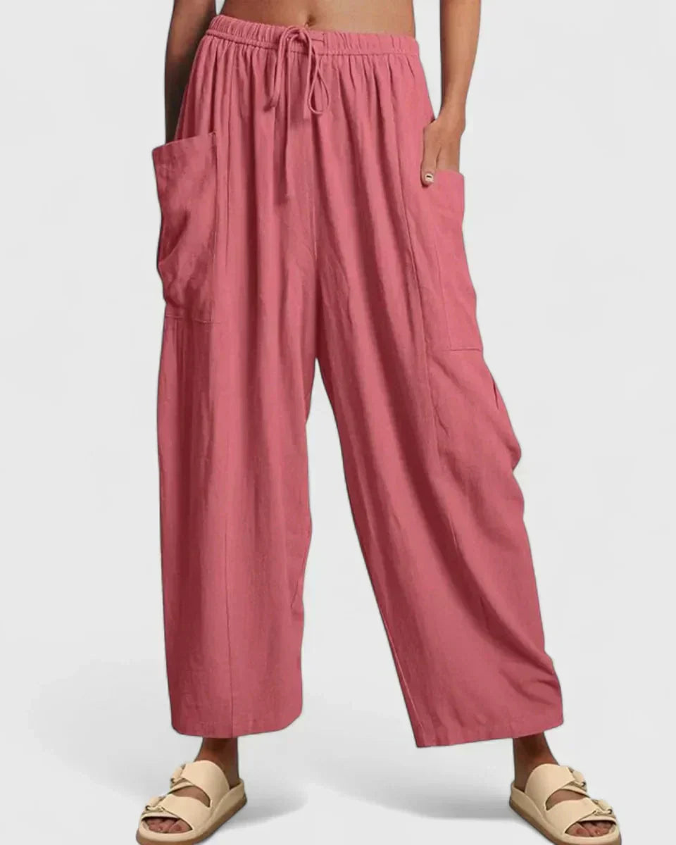 Marina Roca Ember | Pantalones de Pierna Ancha Sin Esfuerzo – Rosa – photo 2