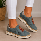 Anamartinezmadrid Maribel | Mocasines Calados con Plataforma y Suela de Yute – Azul Empolvado – photo 4