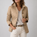 Anamartinezmadrid Kelly | Chaqueta Acolchada Ligera de Entretiempo – Caqui