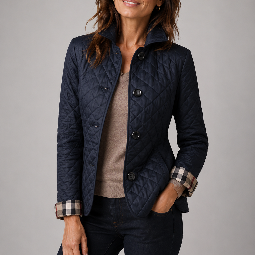 Anamartinezmadrid Kelly | Chaqueta Acolchada Ligera de Entretiempo – Azul Marino – photo 4