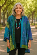 Anamartinezmadrid Ester | Cárdigan Abierto Fluido Estilo Kimono – Azul