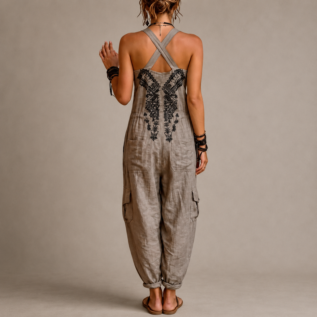 Anamartinezmadrid Candela | Mono Bohemio Bordado con Pantalón Amplio – photo 2