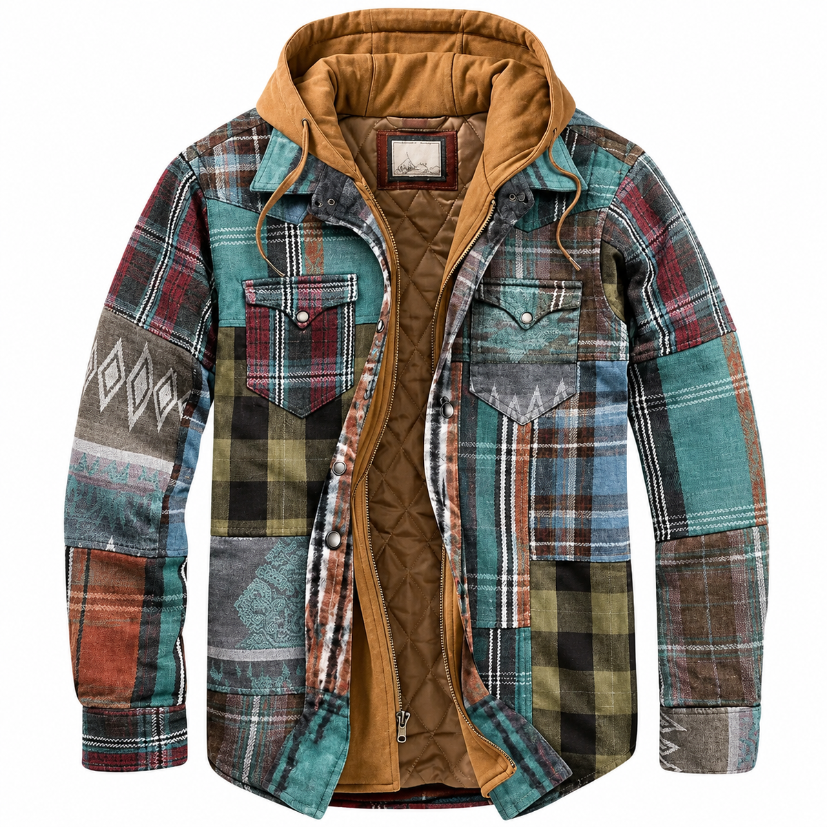 Marina Roca CAMBRIDGE | Chaqueta urbana de cuadros – Verde Menta