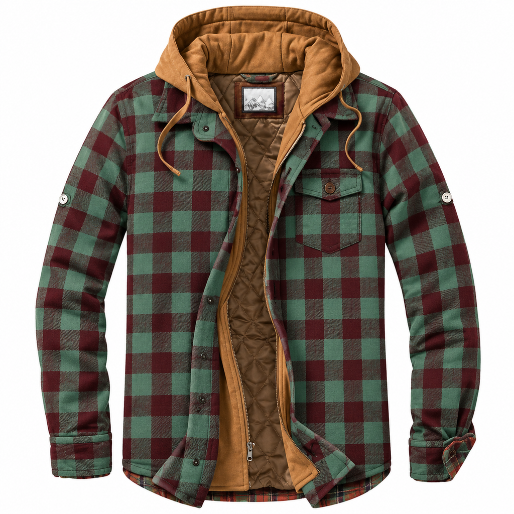 Marina Roca CAMBRIDGE | Chaqueta urbana de cuadros – Verde – photo 3