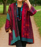 Anamartinezmadrid Ester | Cárdigan Abierto Fluido Estilo Kimono – Rosa Palo – photo 2