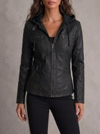 Silvana Vitali Mercedes ⎸ Chaqueta de Piel Resistente y Elegante – Negro