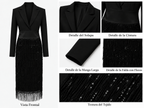 Anamartinezmadrid Ximena | Vestido Midi Estilo Blazer con Flecos de Lentejuelas – photo 6