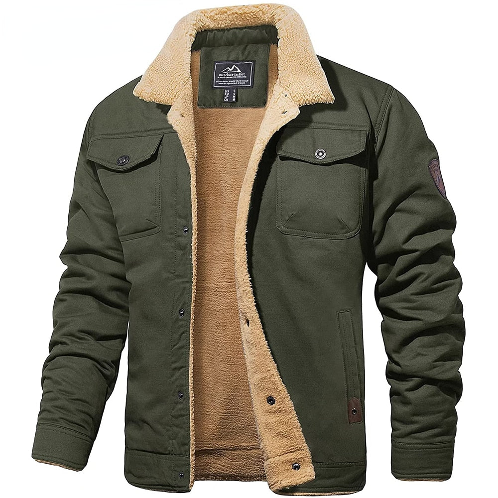 Marina Roca Sacha | Chaqueta forrada para Hombres Casual y Elegante – Verde – photo 6