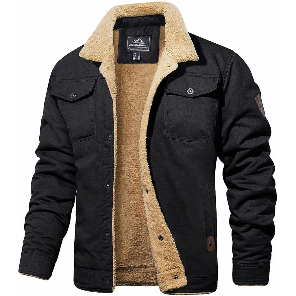 Marina Roca Sacha | Chaqueta forrada para Hombres Casual y Elegante – Negro – photo 3