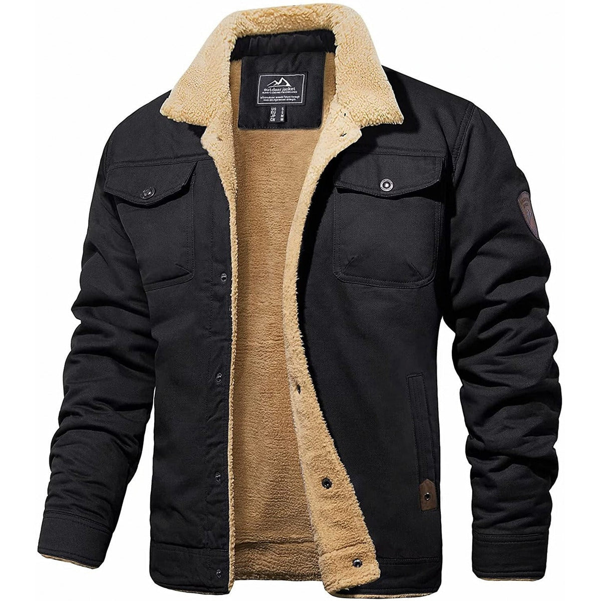 Marina Roca Sacha | Chaqueta forrada para Hombres Casual y Elegante – Negro – photo 3