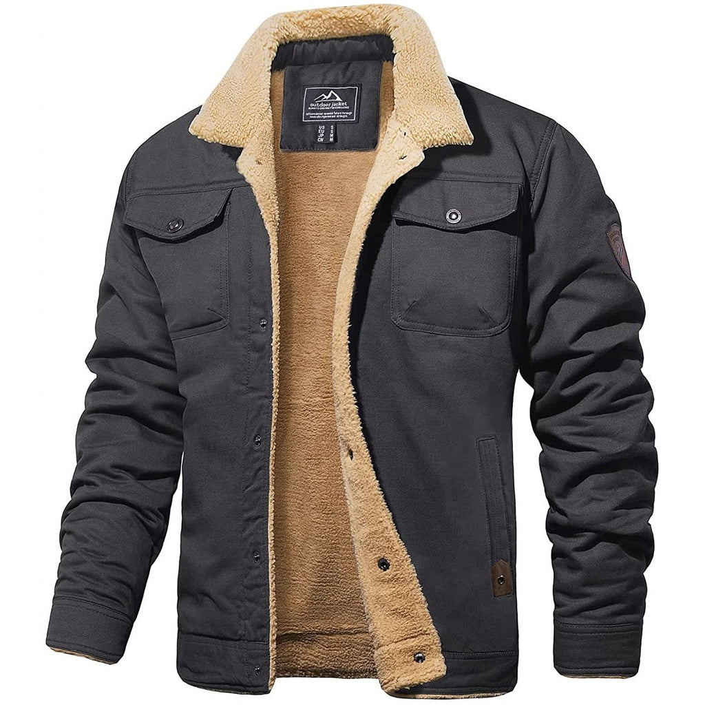 Marina Roca Sacha | Chaqueta forrada para Hombres Casual y Elegante – Gris – photo 5