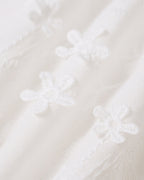 Anamartinezmadrid Blanca | Vestido Midi de Algodón Blanco Mujer Cuello Redondo Bordado – photo 9
