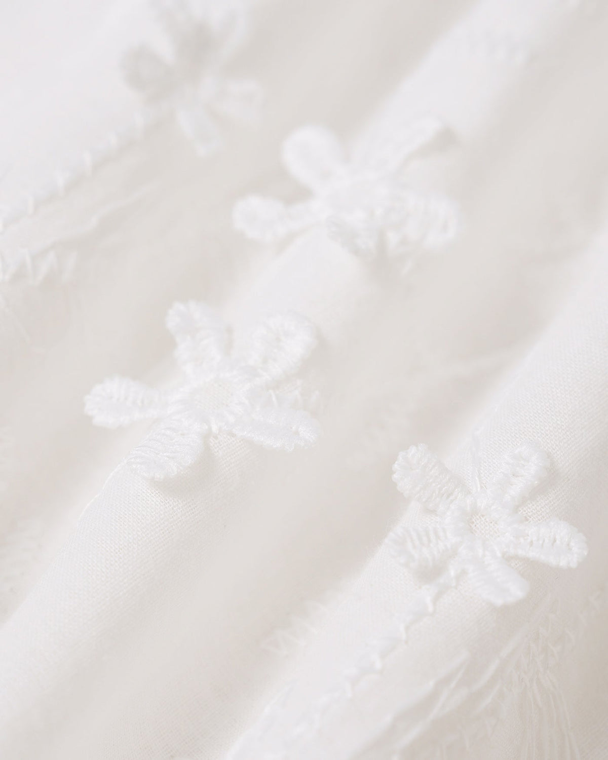 Anamartinezmadrid Blanca | Vestido Midi de Algodón Blanco Mujer Cuello Redondo Bordado – photo 9