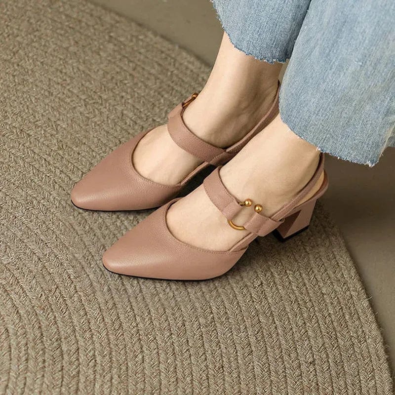 Anamartinezmadrid Consuelo | Zapatos Destalonados de Tacón Bajo con Plantilla Acolchada – photo 4