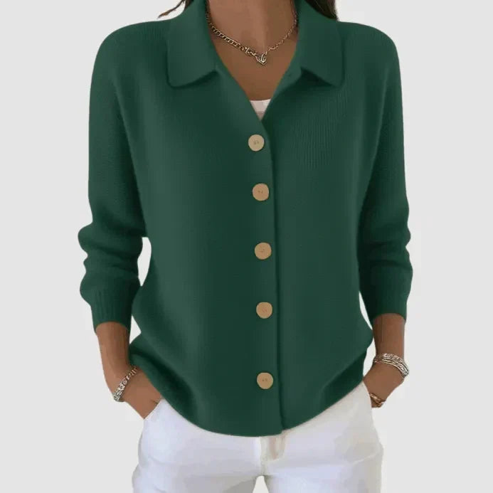 Anamartinezmadrid Iria | Cárdigan de Punto con Cuello Camisero y Botones – photo 3