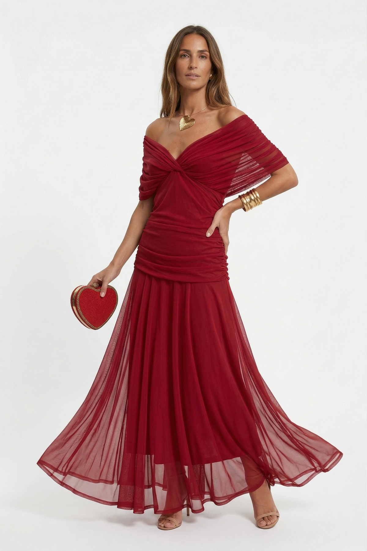 Marina Roca Nora | Vestido largo con cuello en v – photo 7