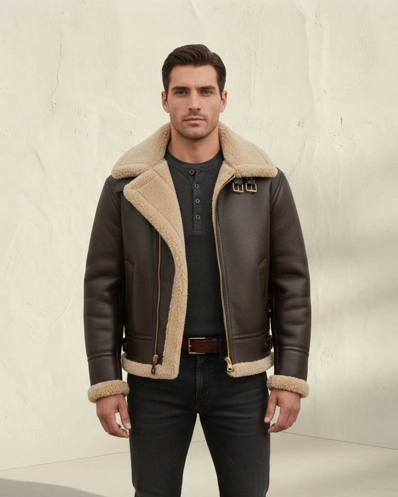 Marina Roca MAVERICK | Chaqueta de cuero acolchada – Marrón – photo 2