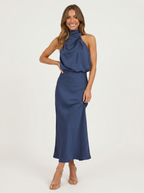 Marina Roca Carmina | Vestido largo con cuello halter – photo 12