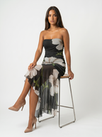 Marina Roca Helena | Vestido negro con estampado floral – photo 5