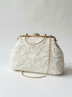 Marina Roca Flora | Bolso de mano elegante – Blanco