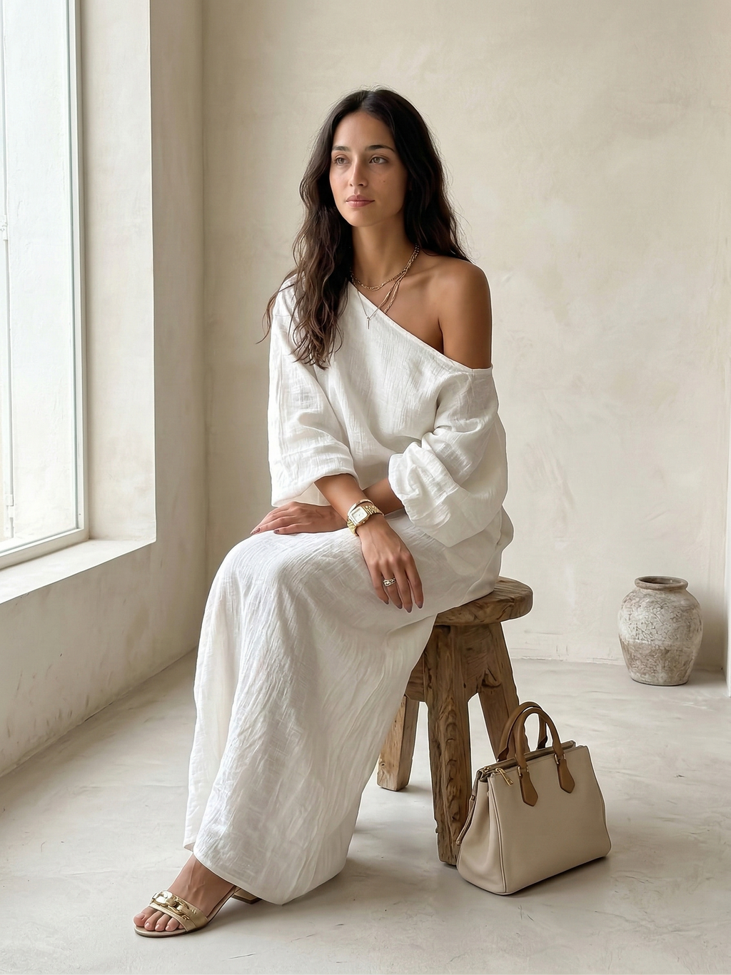 Marina Roca Candela | Vestido largo de lino – photo 2