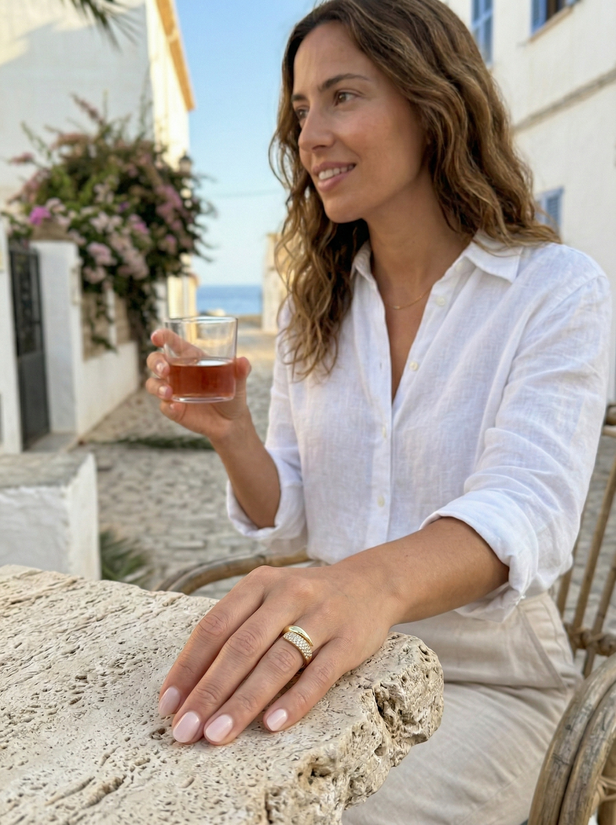 Marina Roca Anillo elegante con piedras preciosas Lucrecia – photo 12