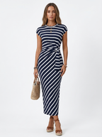 Marina Roca Diana | Vestido largo de amarre lateral – azul claro – photo 6