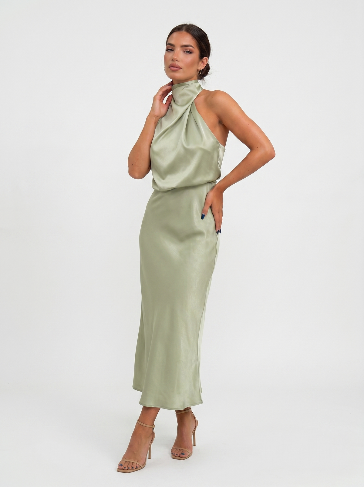 Marina Roca Carmina | Vestido largo con cuello halter – photo 4