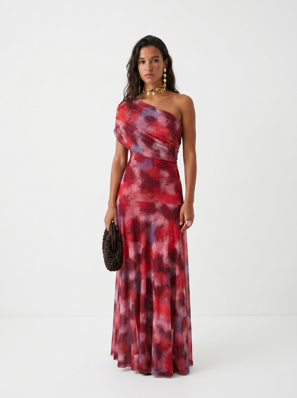 Marina Roca Carla | Vestido maxi elegante y sencillo – Rojo – photo 3