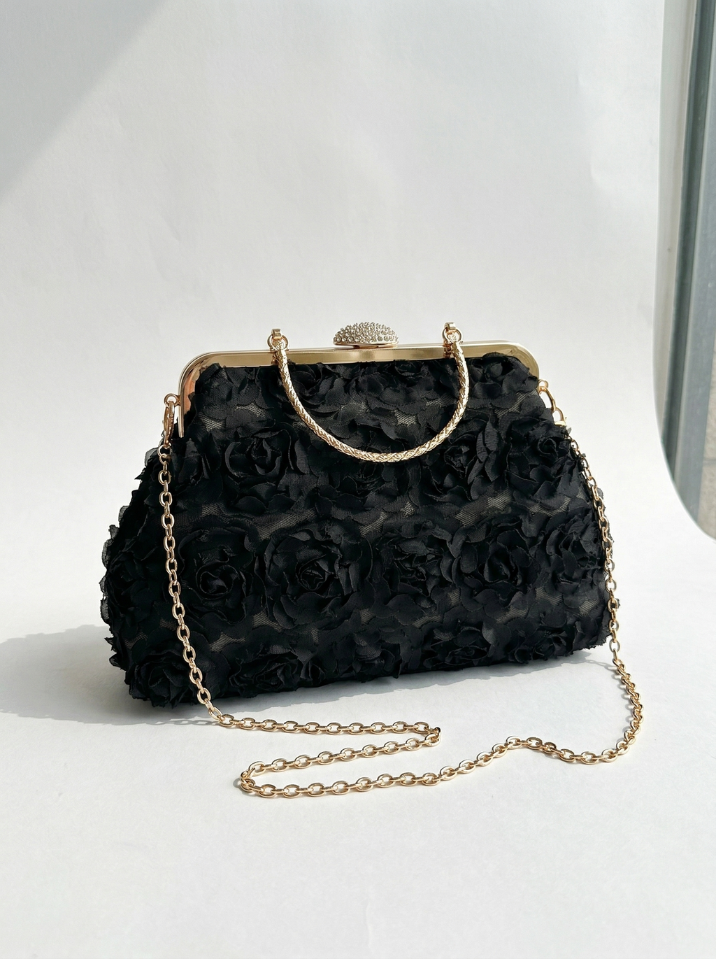 Marina Roca Flora | Bolso de mano elegante – Negro – photo 5