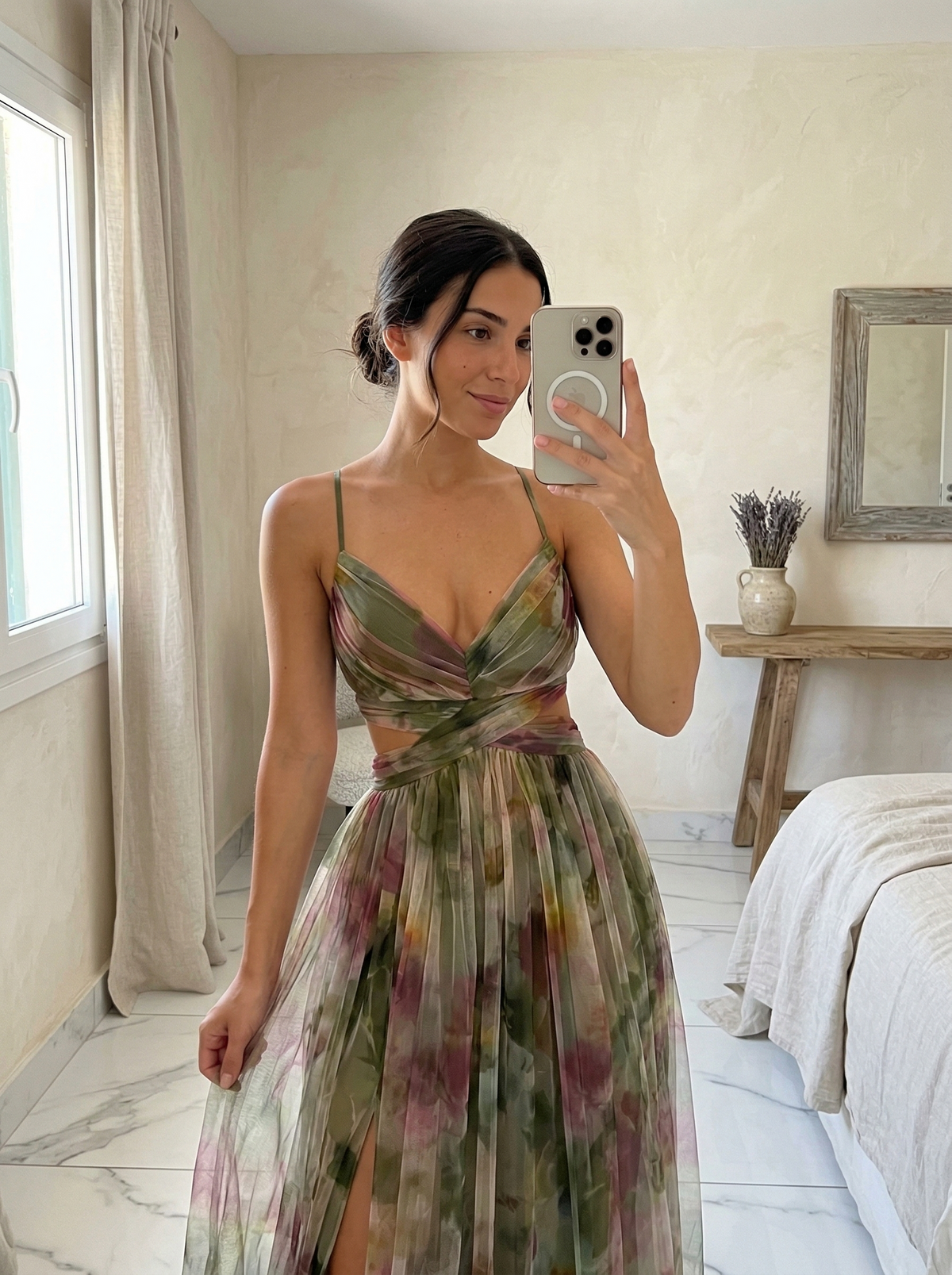 Marina Roca Lola | Vestido largo floral – Verde – photo 6