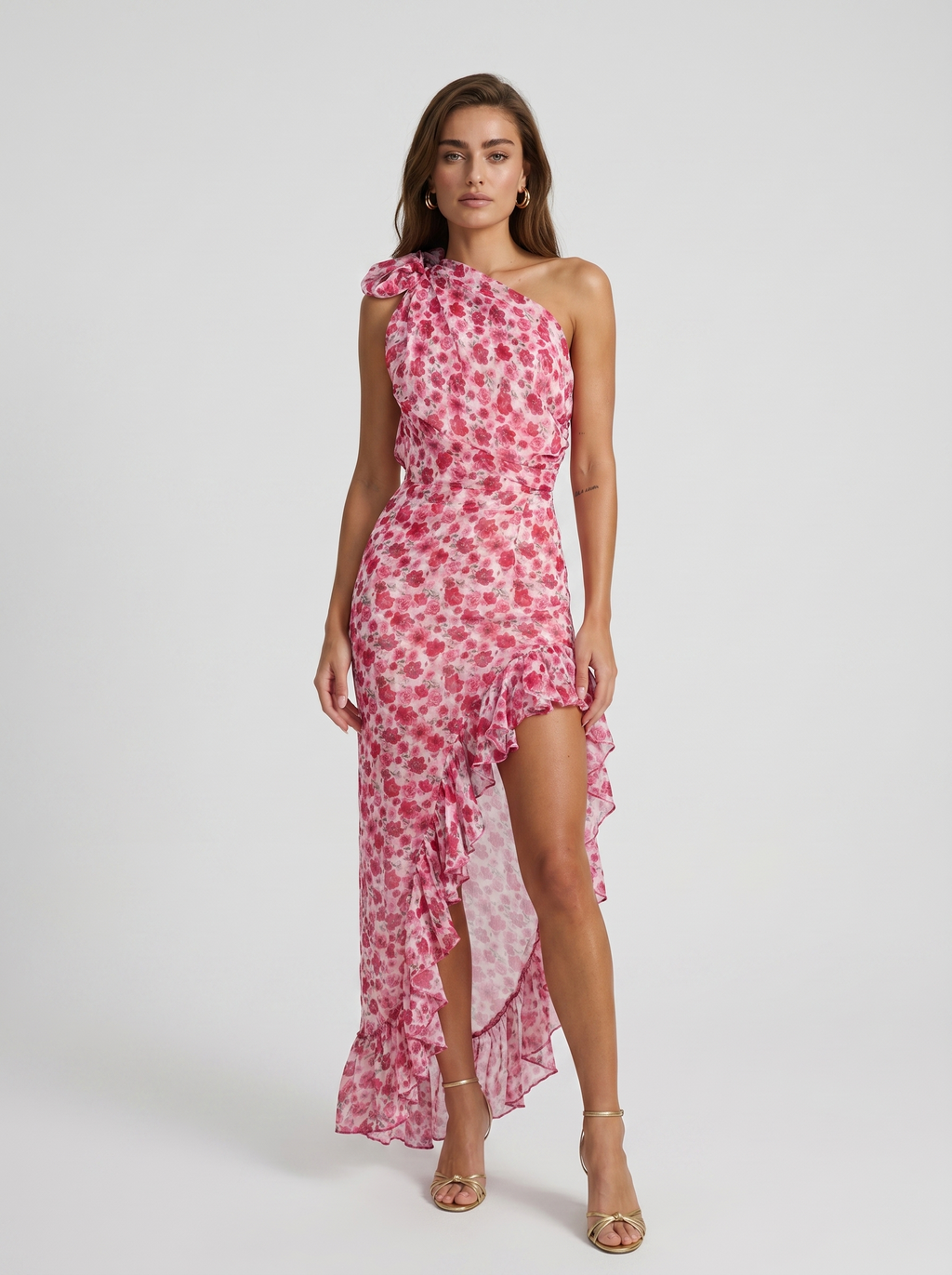 Marina Roca Carmen | Vestido con estampado floral – rosa floral – photo 2