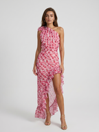 Marina Roca Carmen | Vestido con estampado floral – rosa floral – photo 2