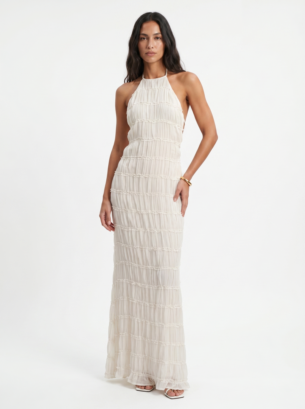 Marina Roca Ángela | Vestido largo de verano – Blanco – photo 2