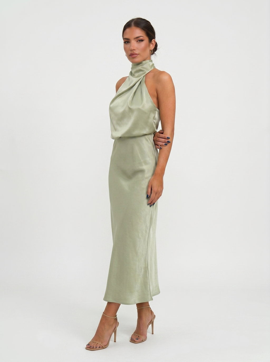 Marina Roca Carmina | Vestido largo con cuello halter – photo 3