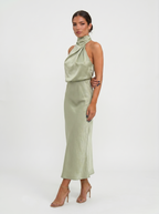 Marina Roca Carmina | Vestido largo con cuello halter – photo 3
