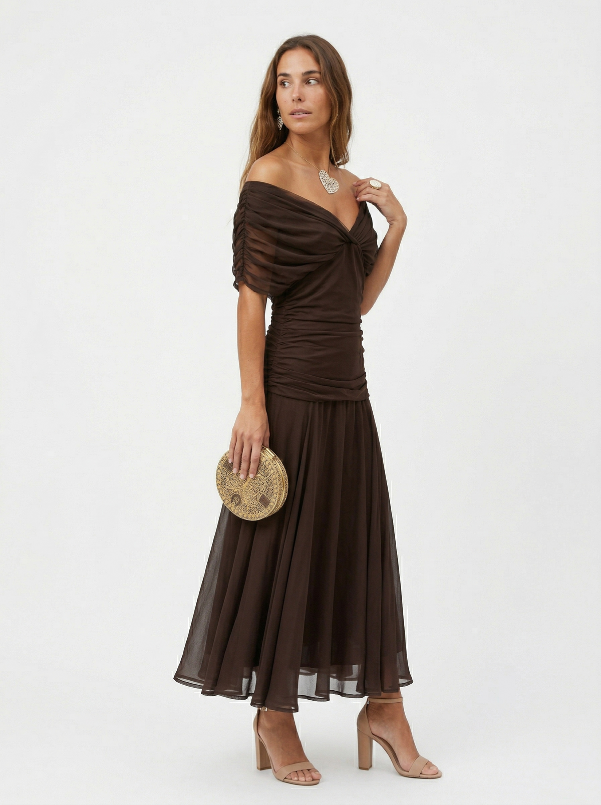 Marina Roca Nora | Vestido largo con cuello en v – photo 9