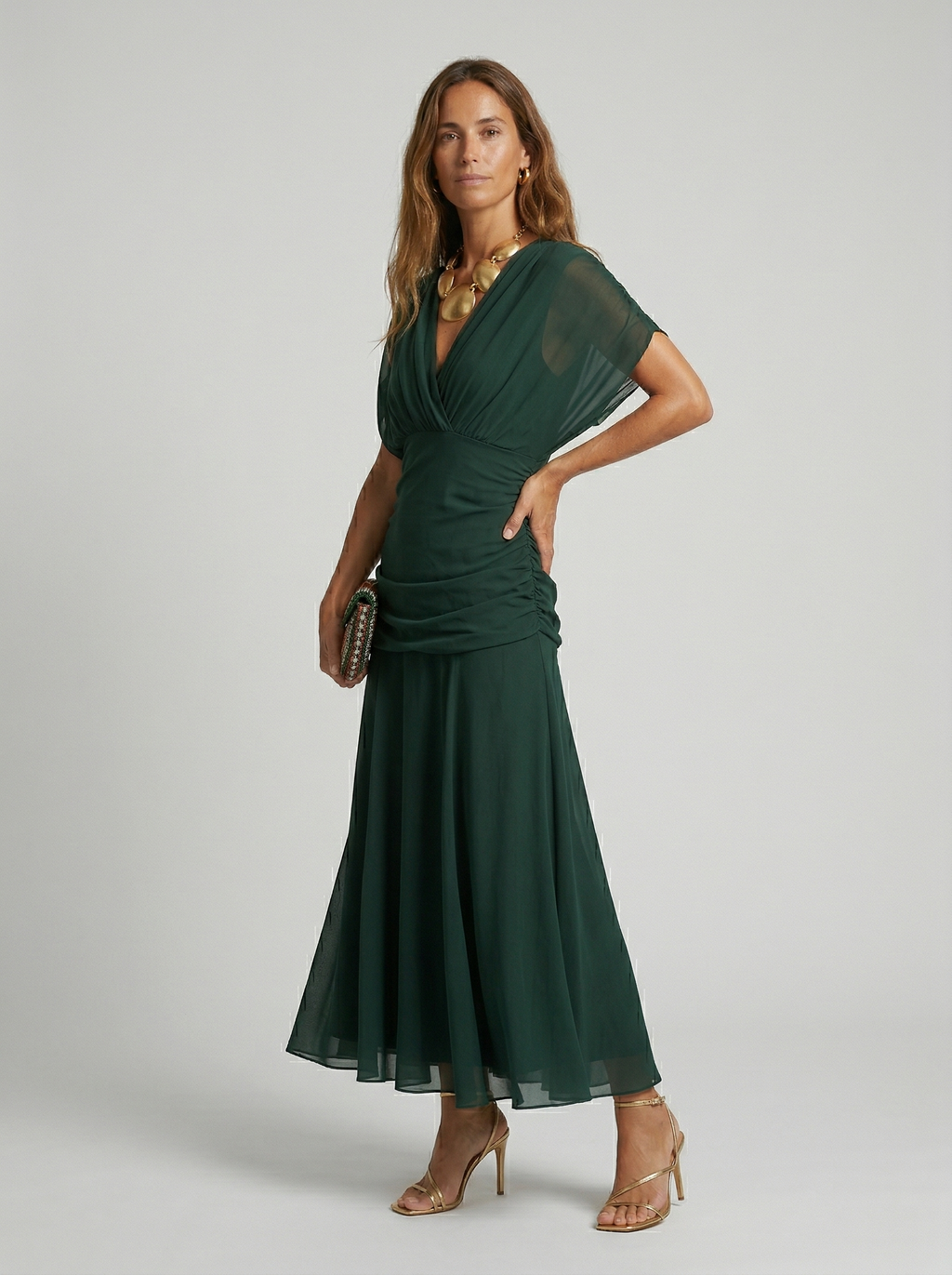 Marina Roca Nora | Vestido largo con cuello en v – photo 11