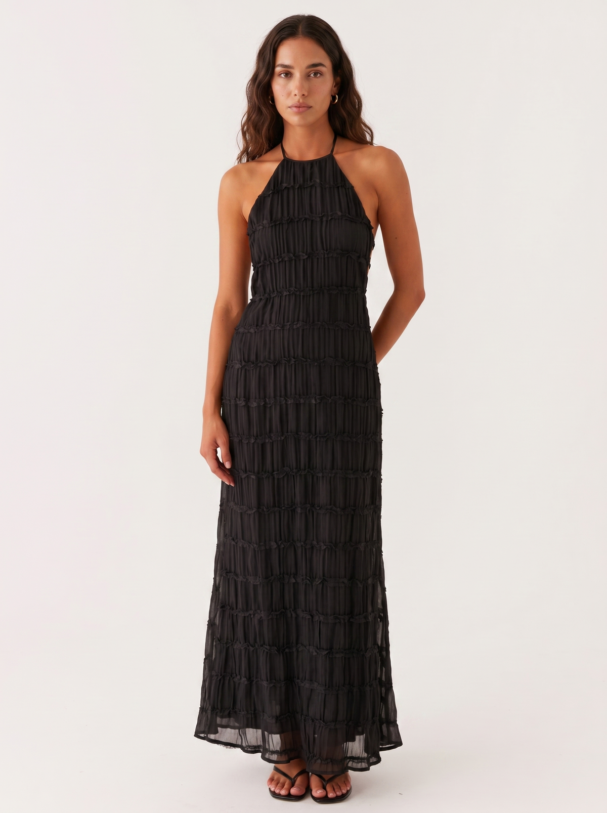 Marina Roca Ángela | Vestido largo de verano – Negro – photo 9