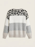 Clara’s Boutique Hamptons Diana - Suéter de Punto con Detalles de Leopardo – photo 3
