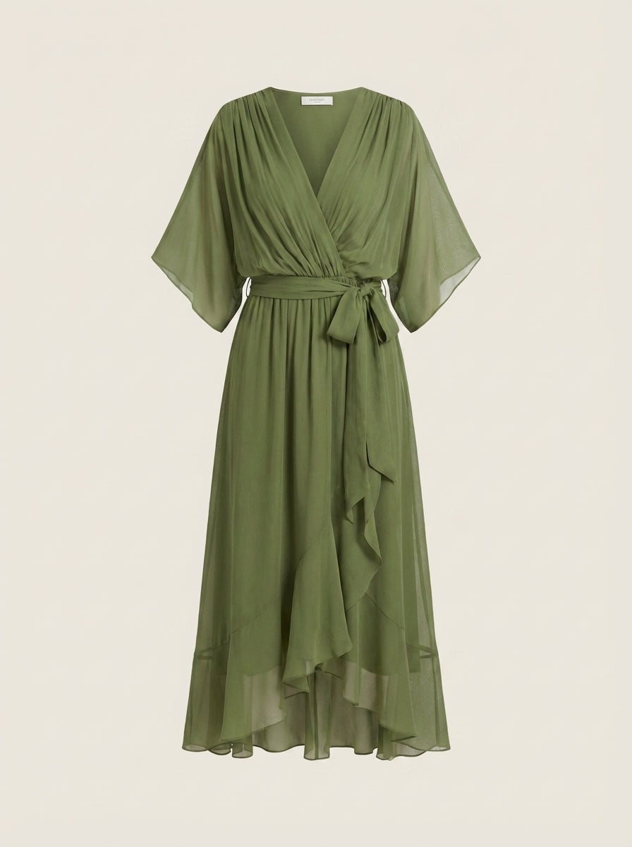 Liora Barcelona Mónica - Vestido de Chiffon con Escote en V – photo 3
