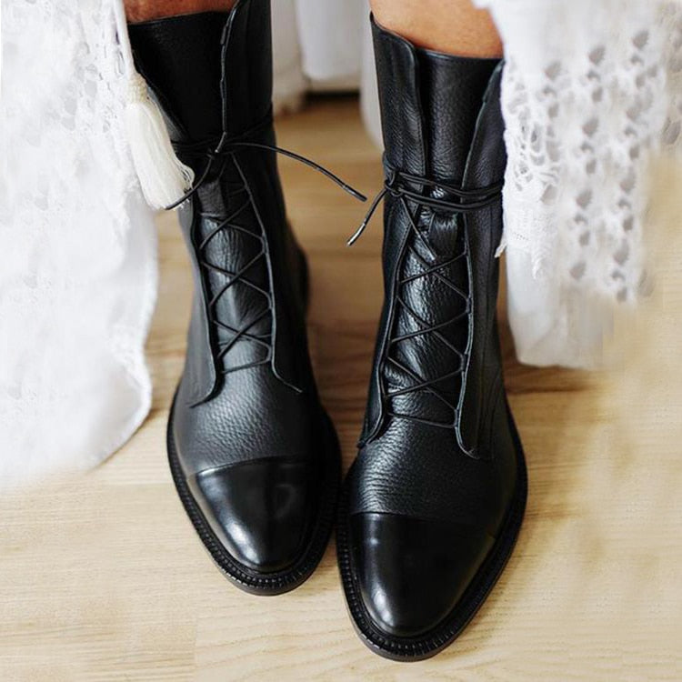 Daphne Rhodes Marta - Botines de Tacón Alto de Alta Calidad – Negro