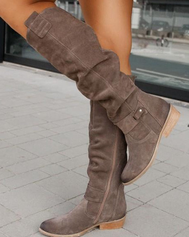 Marina Roca ZAVIRA | Botas de ante elegantes y cálidas para mujer – Gris – photo 9